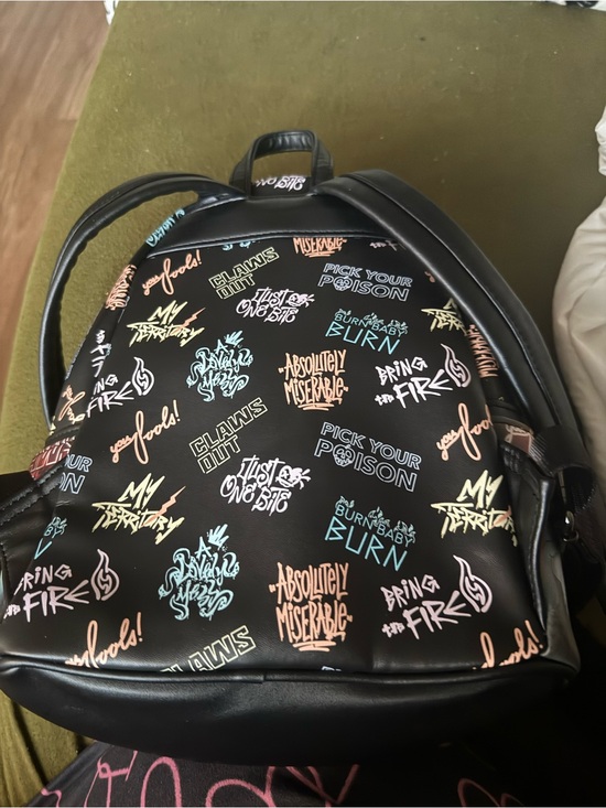 Disney Black Graphic Villains Mini Backpack with Colorful Graffiti Accents main image 5